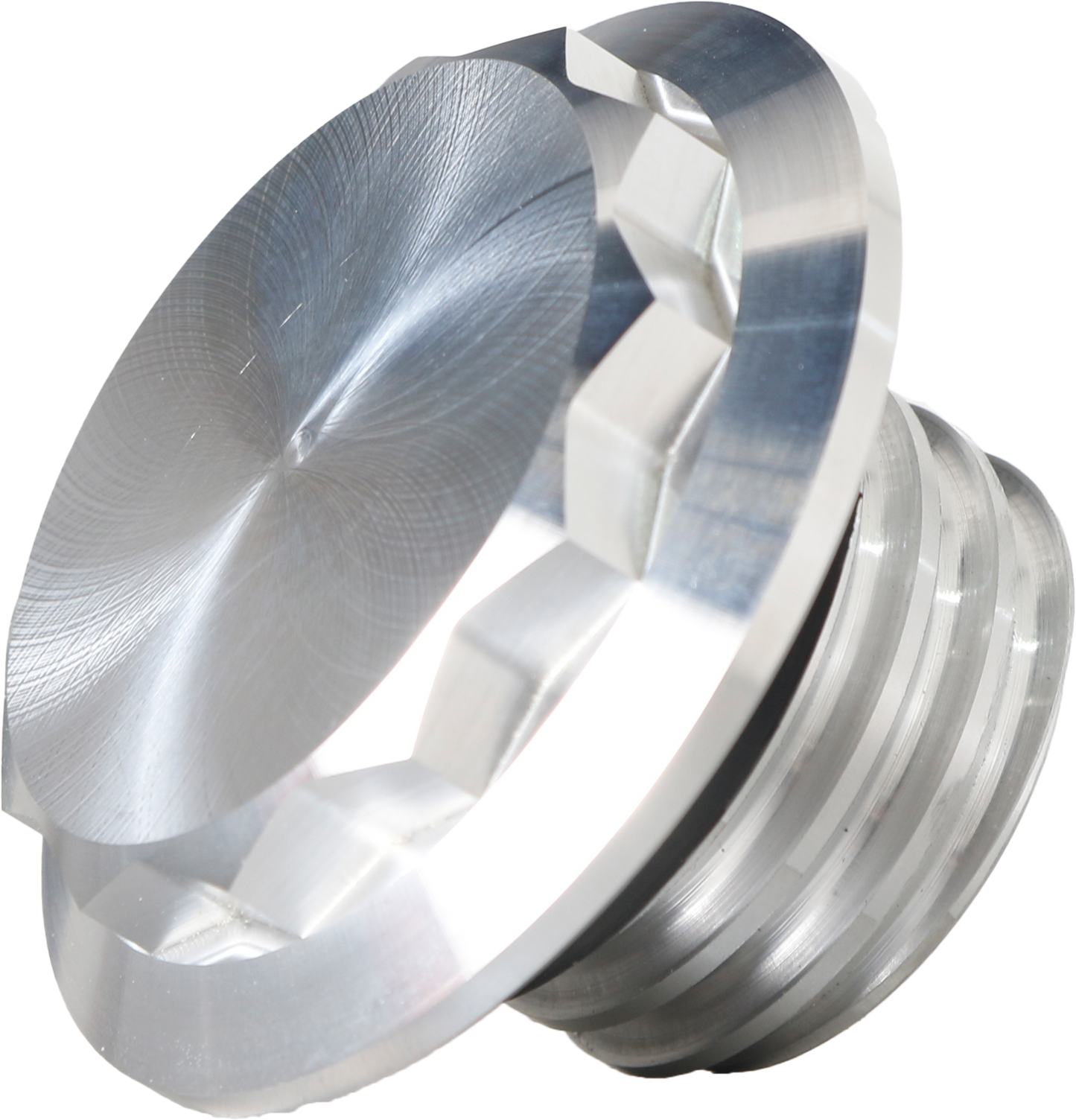 Hoffmann Designs HDB-1001R Billet 12-Point Vented Raw Fuel Cap for V-Twin Motorcycles