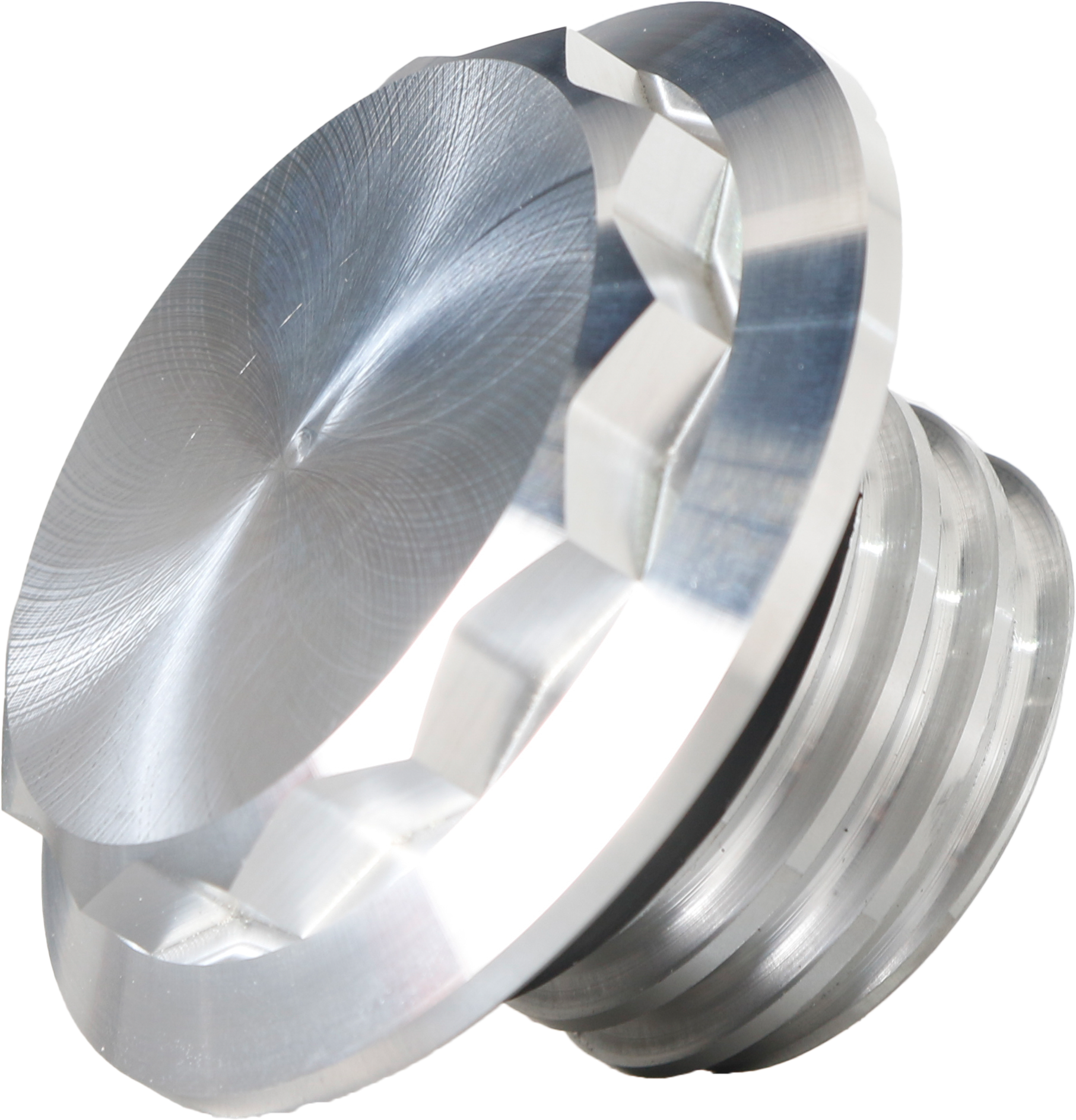Hofmann Designs HDB-1002R Billet 12 Point Non-Vented Raw Fuel Cap for V-Twin Motorcycles