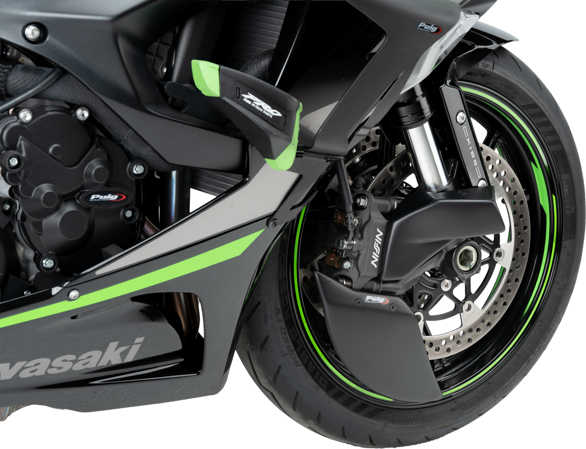 PUIG Brake Cooler 2.0 for Kawasaki - Matte Black (Part Number 22076J)
