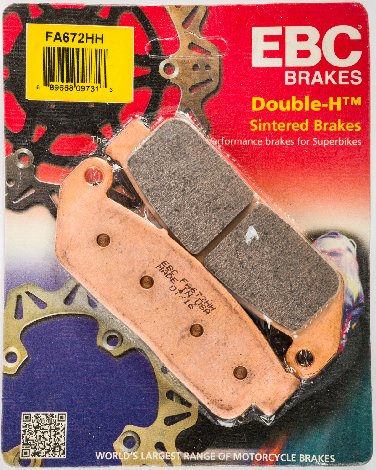 EBC Fa672HH Double H Sintered Brake Pads for Indian Scout Models