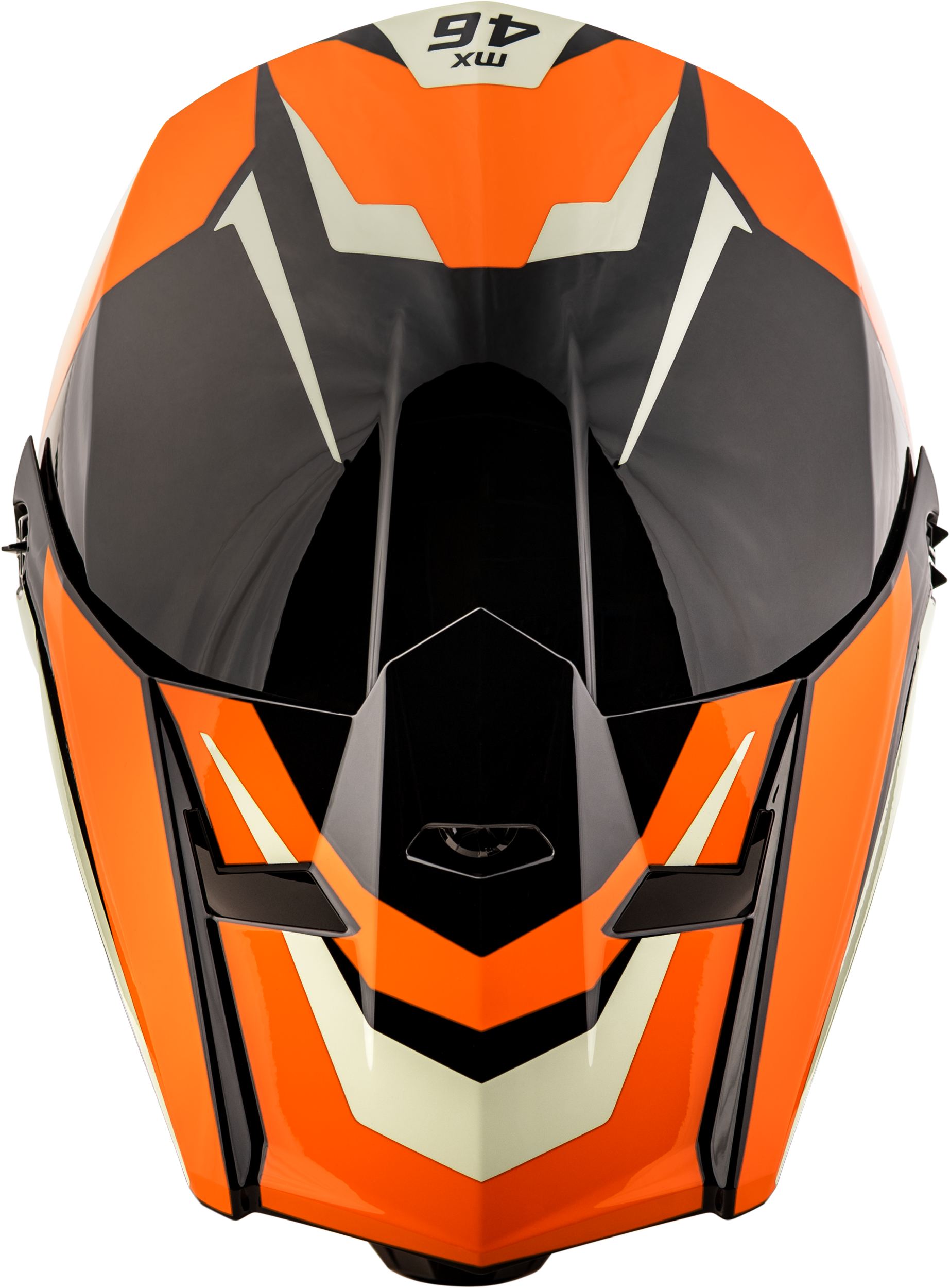 GMAX MX-46Y Cyclus Youth Off-Road Helmet with Adjustable Fit and Maximum Ventilation in Black/Orange