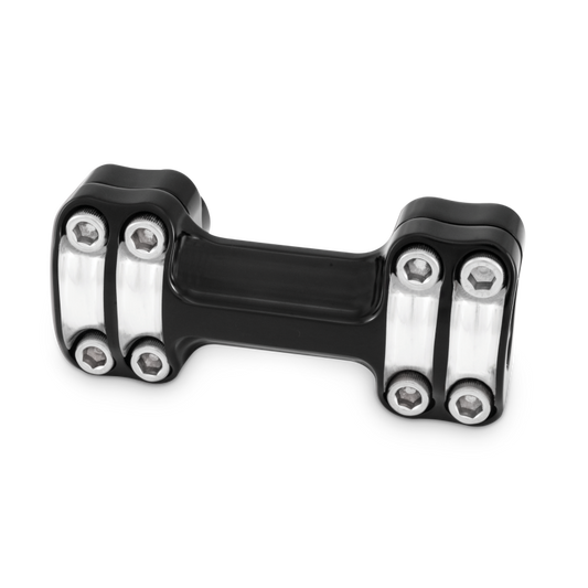 Burly Brand Reaper Riser Clamp 1-1/2in Tall for 1in Bar, One Piece - Black Machined