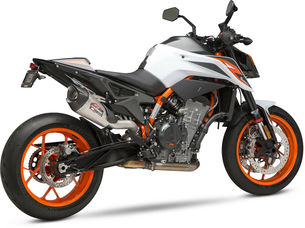 Yoshimura 16890BP521 AT2 Slip-On Stainless Steel and Carbon Fiber Exhaust for KTM 890 Duke R (2020-2021)