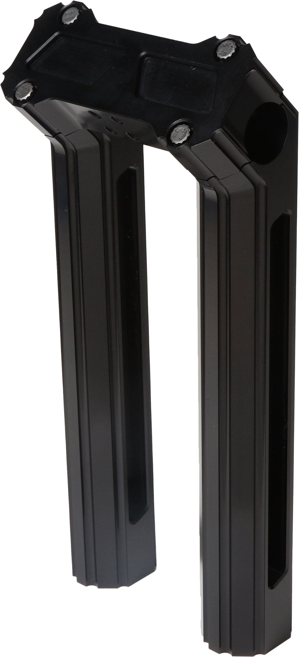Hofmann Designs HDB-1006B Black 10-Inch Billet Risers with 60° Kickback for V-Twin Motorcycles