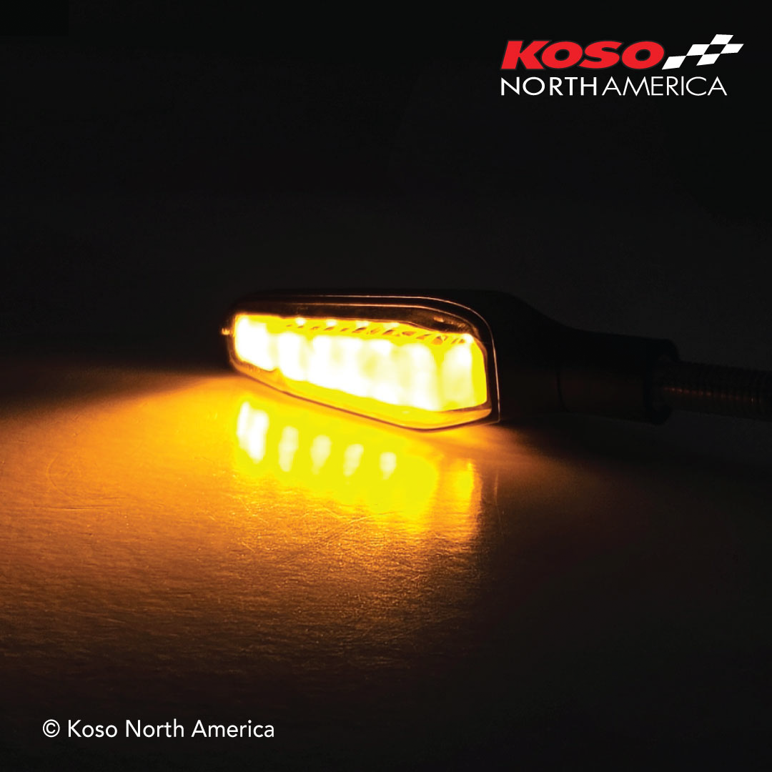 KOSO GW 04 LED Turn Signals Sequential Matte Black Pair