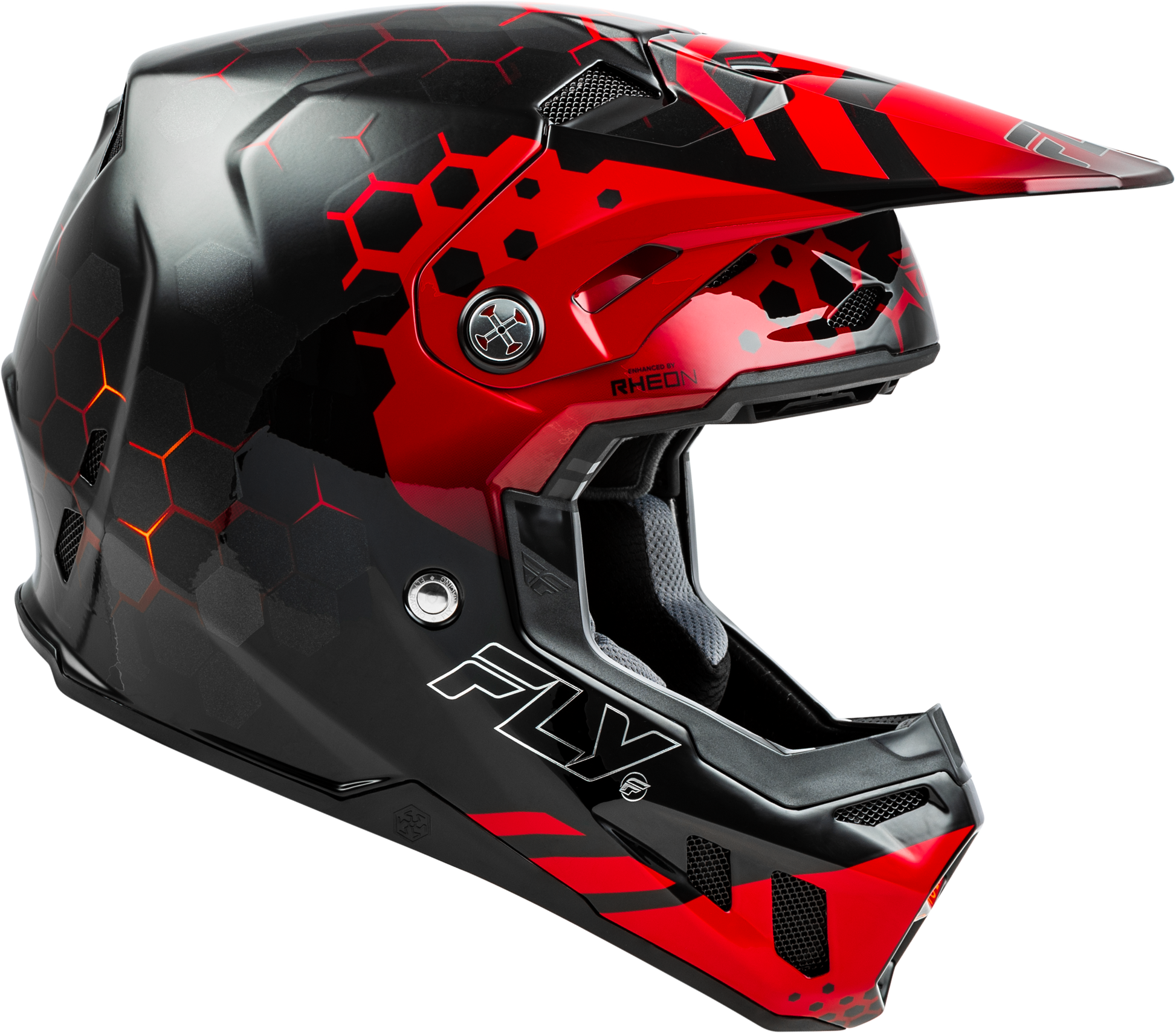 Fly Racing Formula CC Tektonic Helmet 2X-Large Black, Red & Orange for Offroad Riding