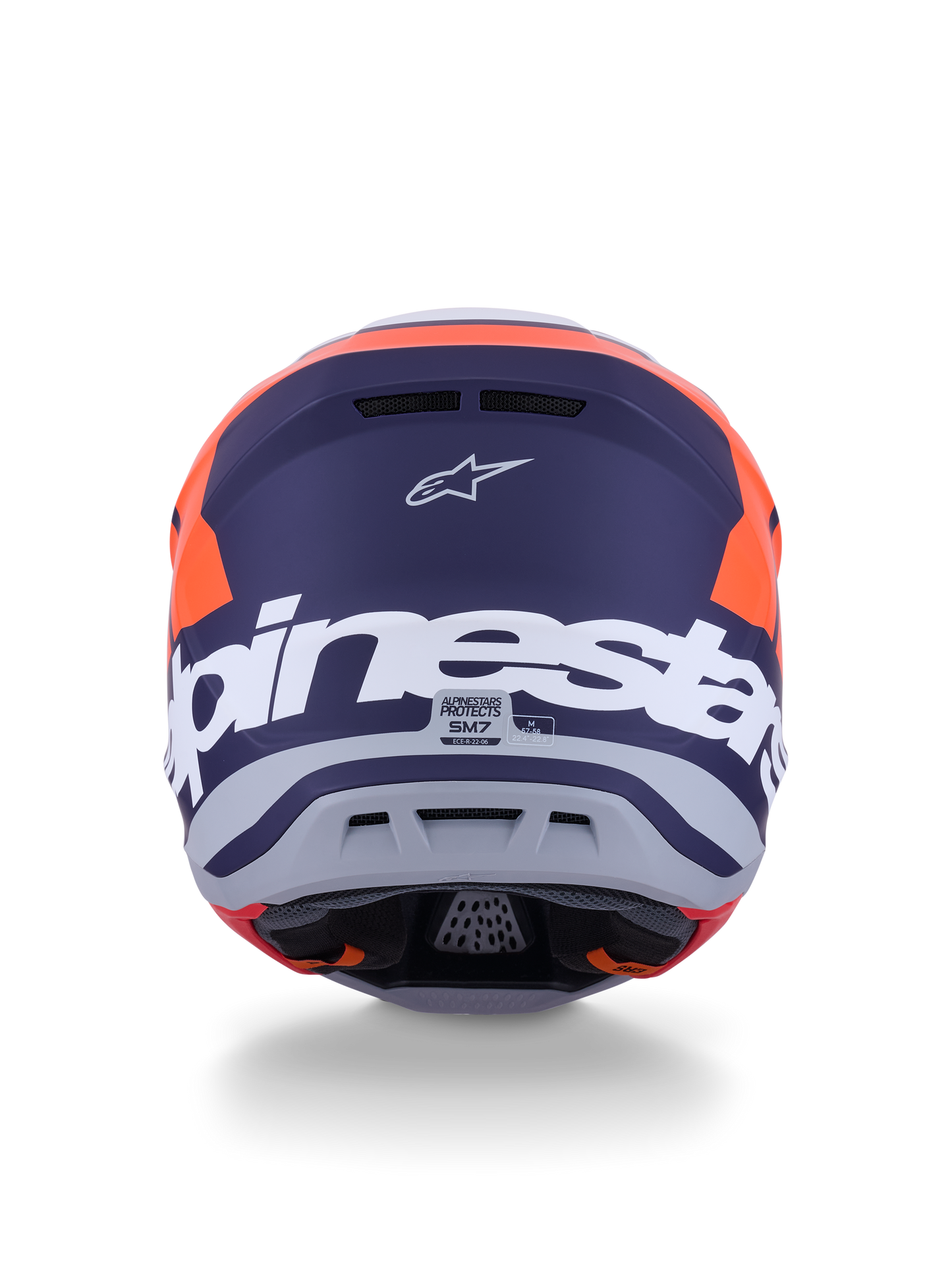 AlpineStars SM7 Core Helmet Off-Road Small Orange/Blue Matte