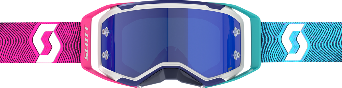 SCOTT Prospect 2.0 AMP Chrome Offroad Goggles – Stealth Blue and Radiant Pink