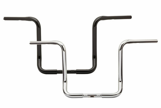 Burly 15" Bagger Bar 1.25" Tapered Handlebars in Black for Harley Davidson