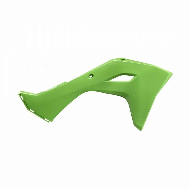 POLISPORT Green Radiator Shrouds for Kawasaki KX450F and KX450X (Part Number 8500400001)