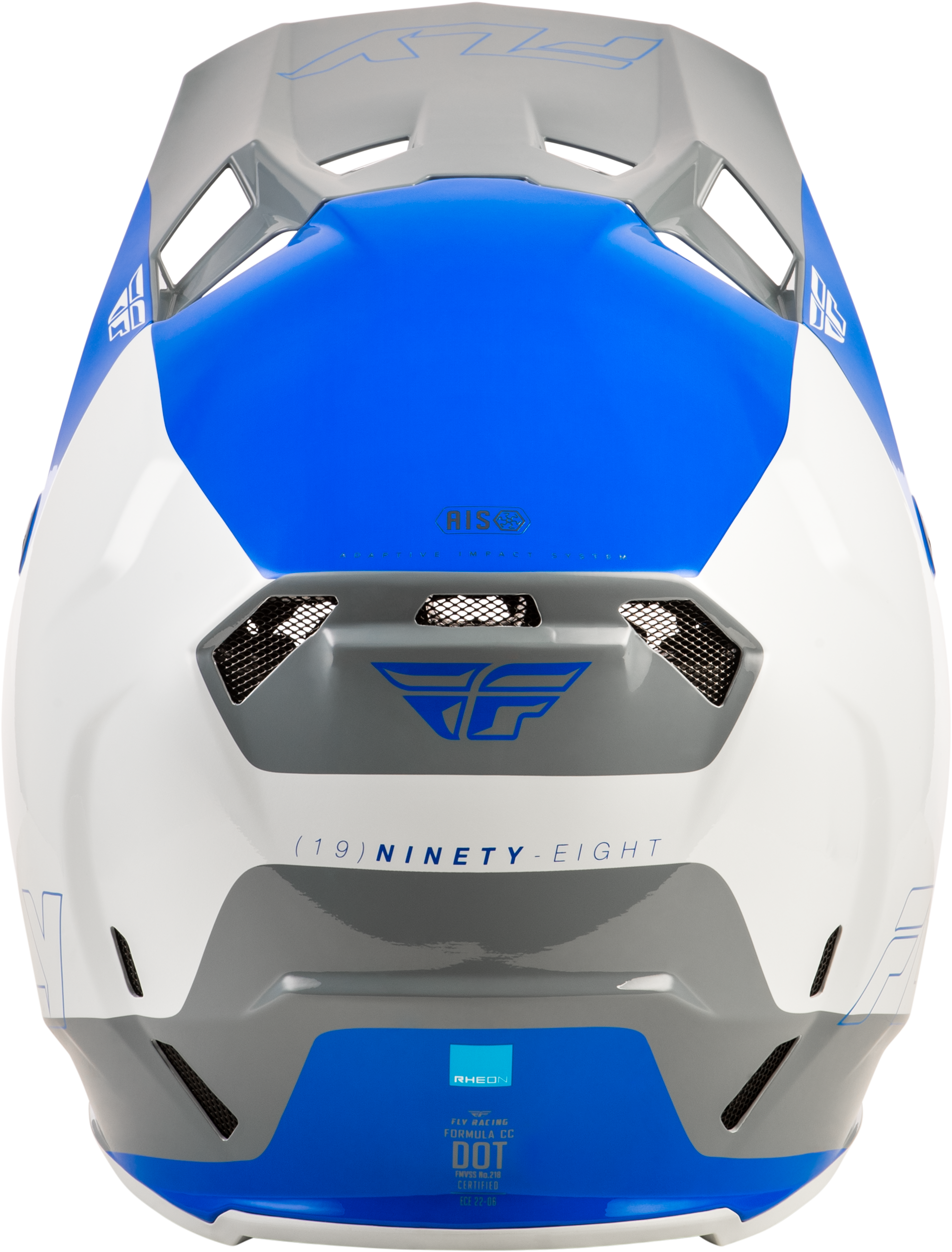 Fly Racing Youth Formula CC Glide Helmet – Off-Road Youth Large Blue/Light Grey/Grey