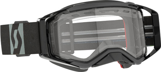 Scott Prospect Snow Goggles Black/Grey with Clear Lens – Enhanced Field of Vision and Impact Resistance