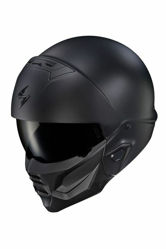 Scorpion EXO Covert 2 Matte Black Open-Face Helmet X-Small – Street Motorcycle Helmet with Removable Mask and Advanced Safety Features