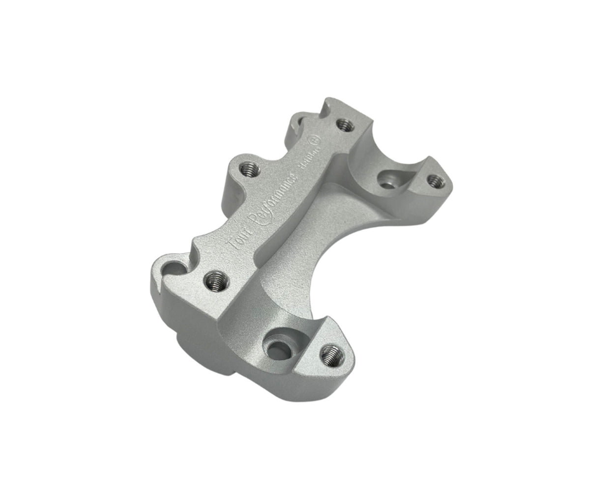 HeliBars Handlebar Risers with Ram Ball in Silver for Street Motorcycles - Model HR06188-RB