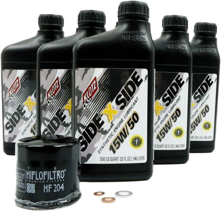 Klotz Sidexside Oil Change Kit 15W50 with Oil Filter for Yamaha YXZ Models