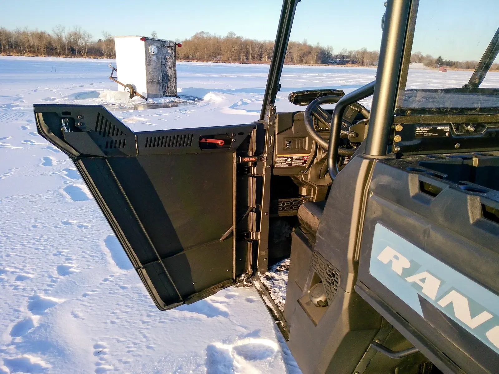 KOLPIN Steel Front Half Doors Pair for ATV/UTV - Easy Install, Multi-Point Mounting, OEM Design