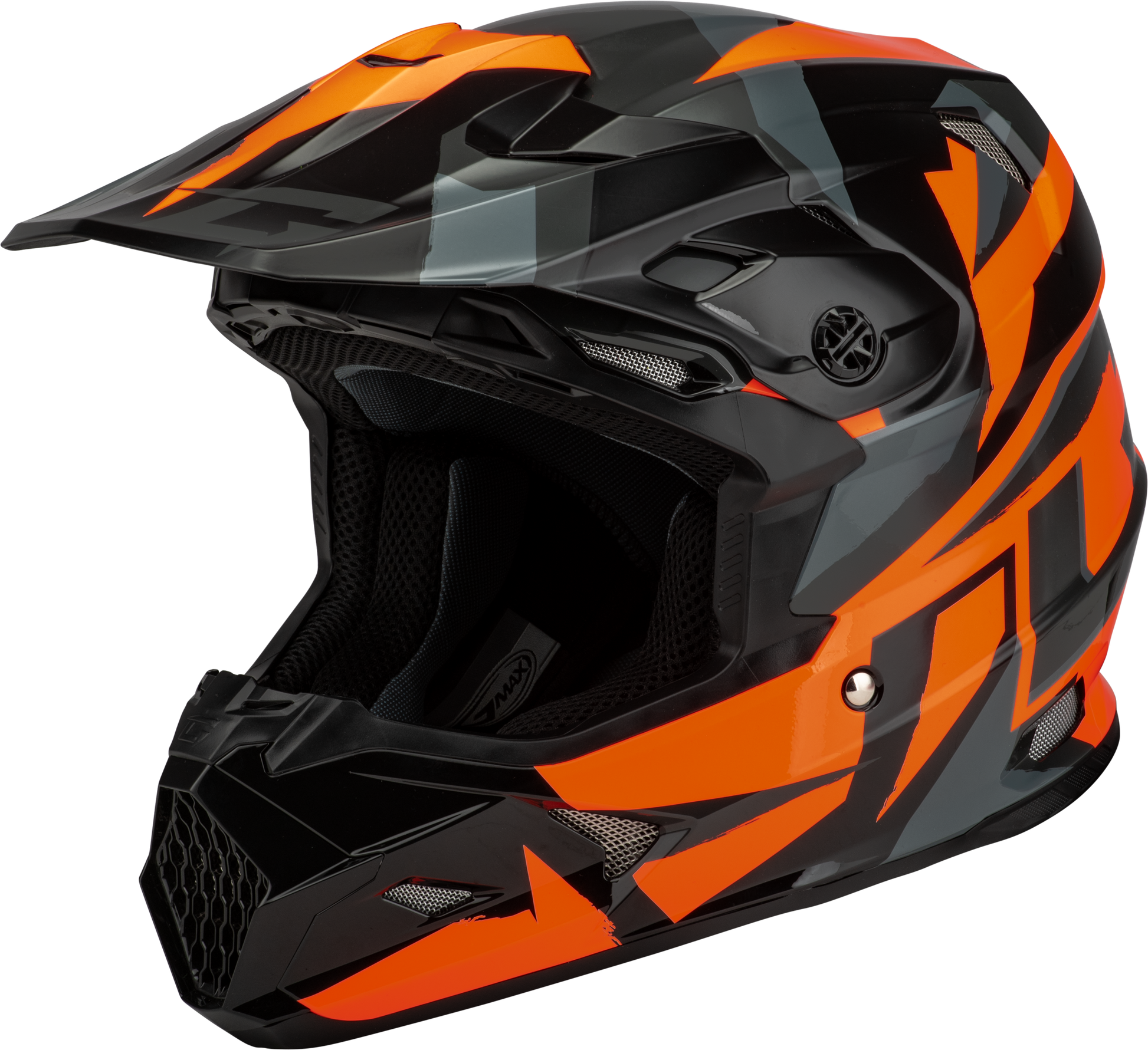 GMAX MX-96 Splinter Off-Road Helmet 2X-Large Black and Orange
