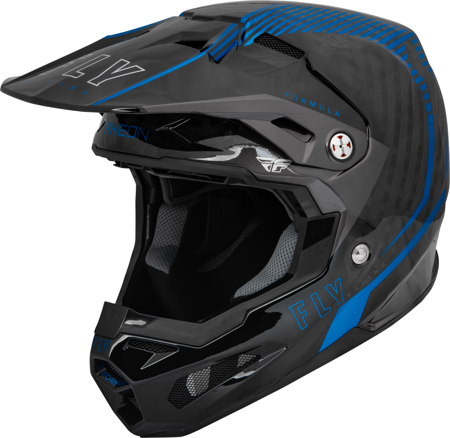 Fly Racing Formula Carbon Tracer Helmet Blue/Black X-Small – Off-Road Motorcycle Helmet with Advanced Impact Protection