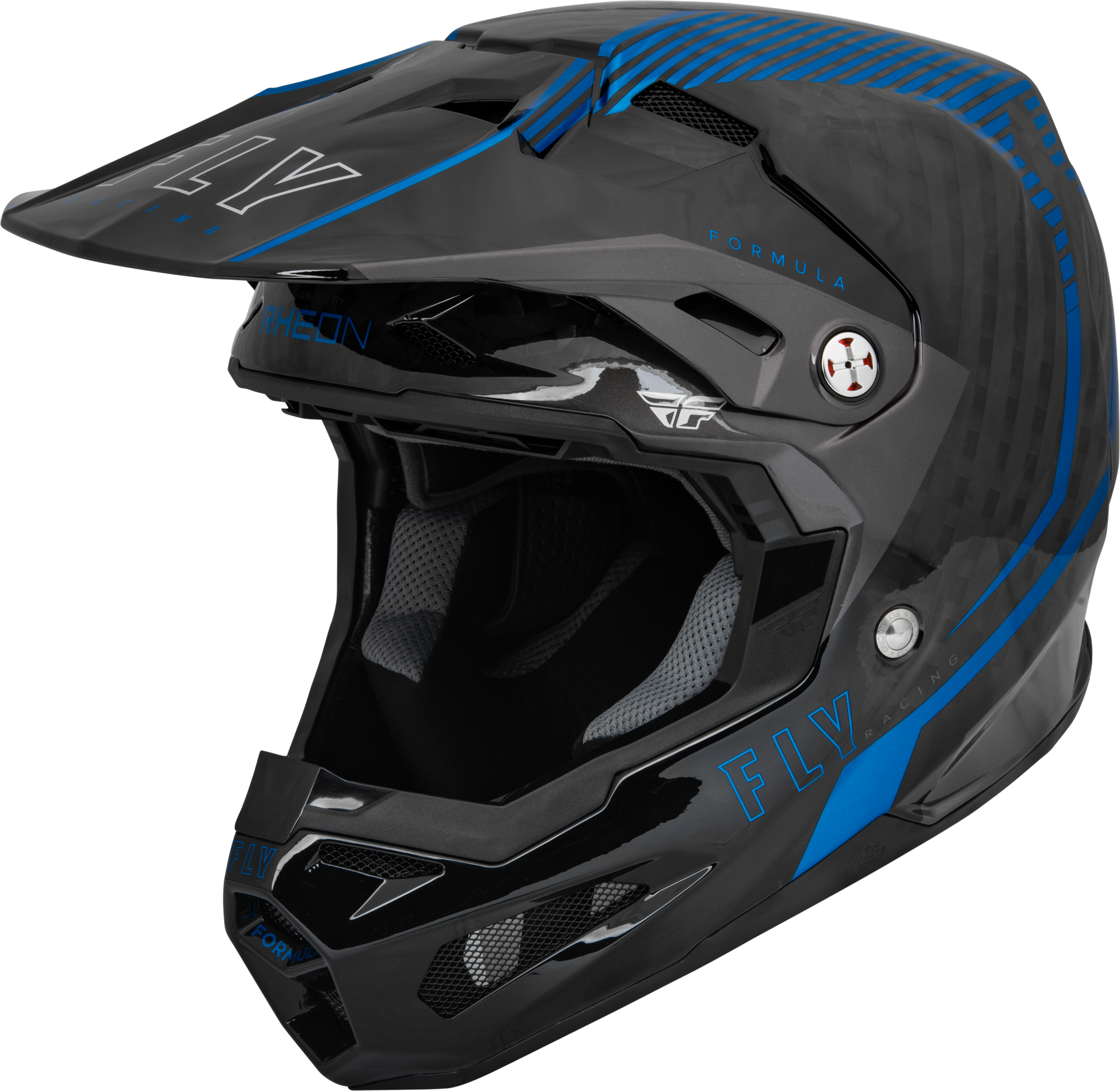 Fly Racing Formula Carbon Tracer Helmet Blue/Black X-Small – Off-Road Motorcycle Helmet with Advanced Impact Protection