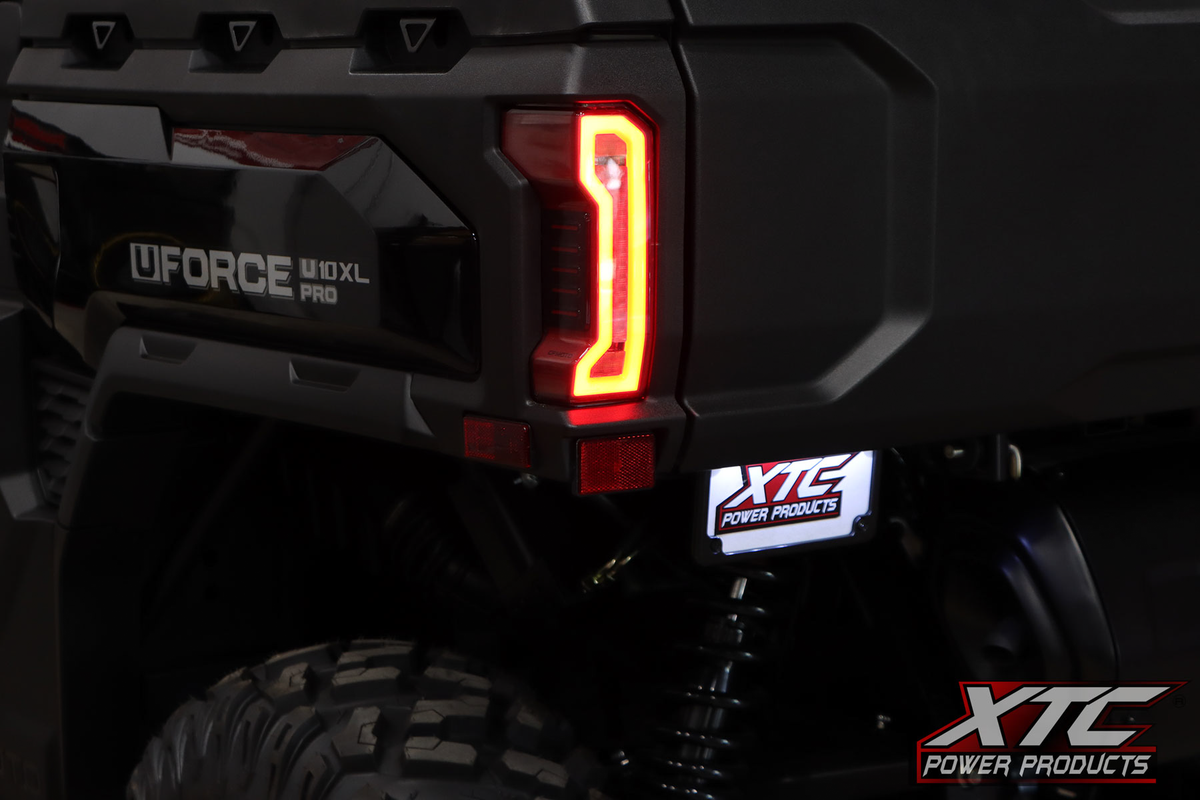 XTC Power Products CF-MOTO UForce U10 Pro 6-inch LED License Plate Frame with Mounting Hardware