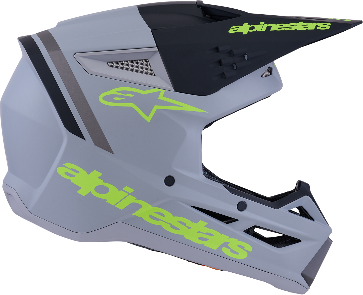 Alpinestars SM3 Radium Off-Road Helmet 2X-Large Matte Grey/Black/Yellow Fluo