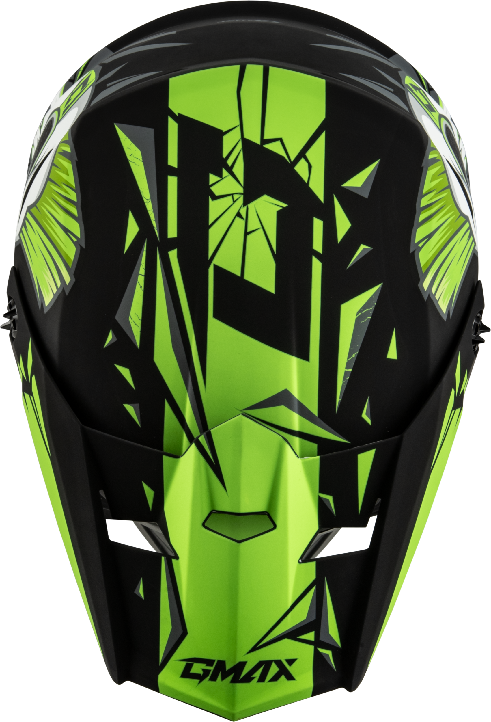 GMAX Youth MX-46Y Off-Road Helmet in Matte Black and Green, Large