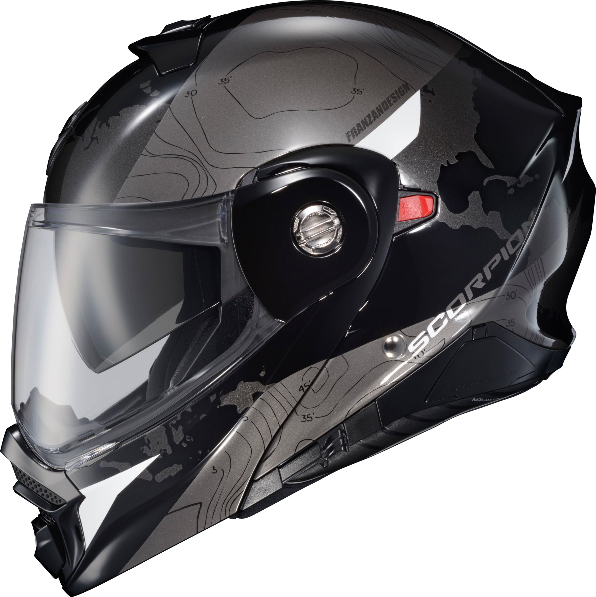 ScorpionEXO Exo-AT960 Modular Helmet Black and White, Small