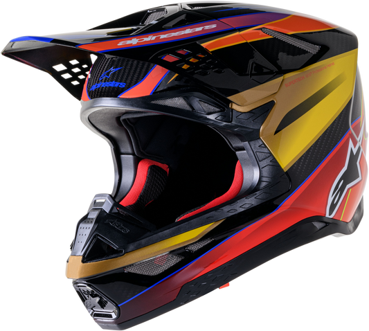 Alpinestars Supertech M10 Era Offroad Helmet – Gold Yellow / Rio Red, X-Small