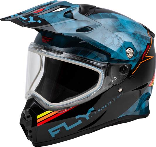 Fly Racing Trekker CW Conceal Helmet Large - Snow Helmet with Dual Shield in Slate, Black, and Red