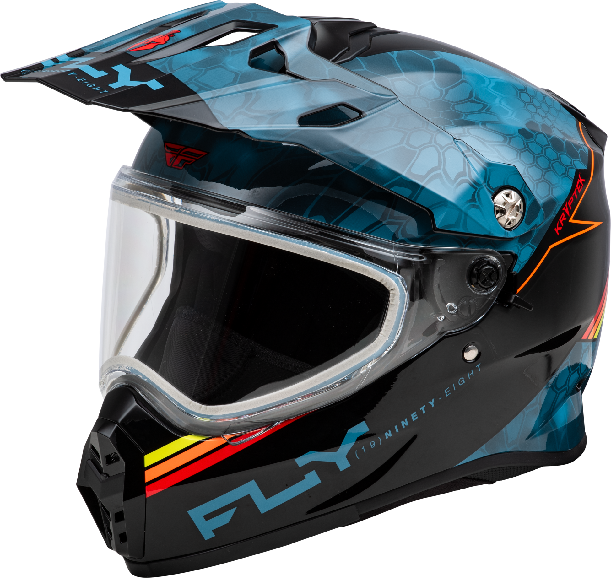 Fly Racing Trekker CW Conceal Helmet Small - Snow, Full-Face, Slate/Black/Red