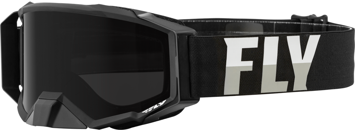 Fly Racing Zone Pro W/C Goggle Black/White with Dark Smoke Hydro Lens