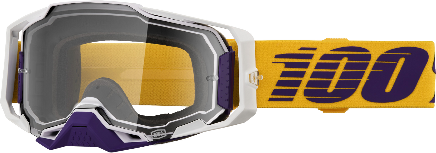 100 Percent Armega Goggle with Clear Lens – Offroad Impact-Resistant Eyewear