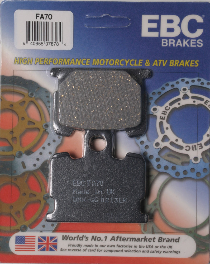 EBC Fa70 Organic Brake Pads for Yamaha RX50, XJ550, and XJ750R Seca