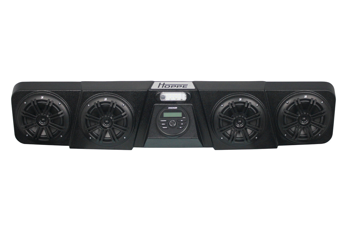 HOPPE HPEL-0084 Audio Mini Hon Pioneer UTV Marine Sound System with RGB LED Lighting and Bluetooth