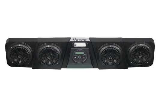 HOPPE Audio Mini for Kawasaki Mule Pro - 6-Inch RGB Marine Speakers with Bluetooth and KMC2 Receiver