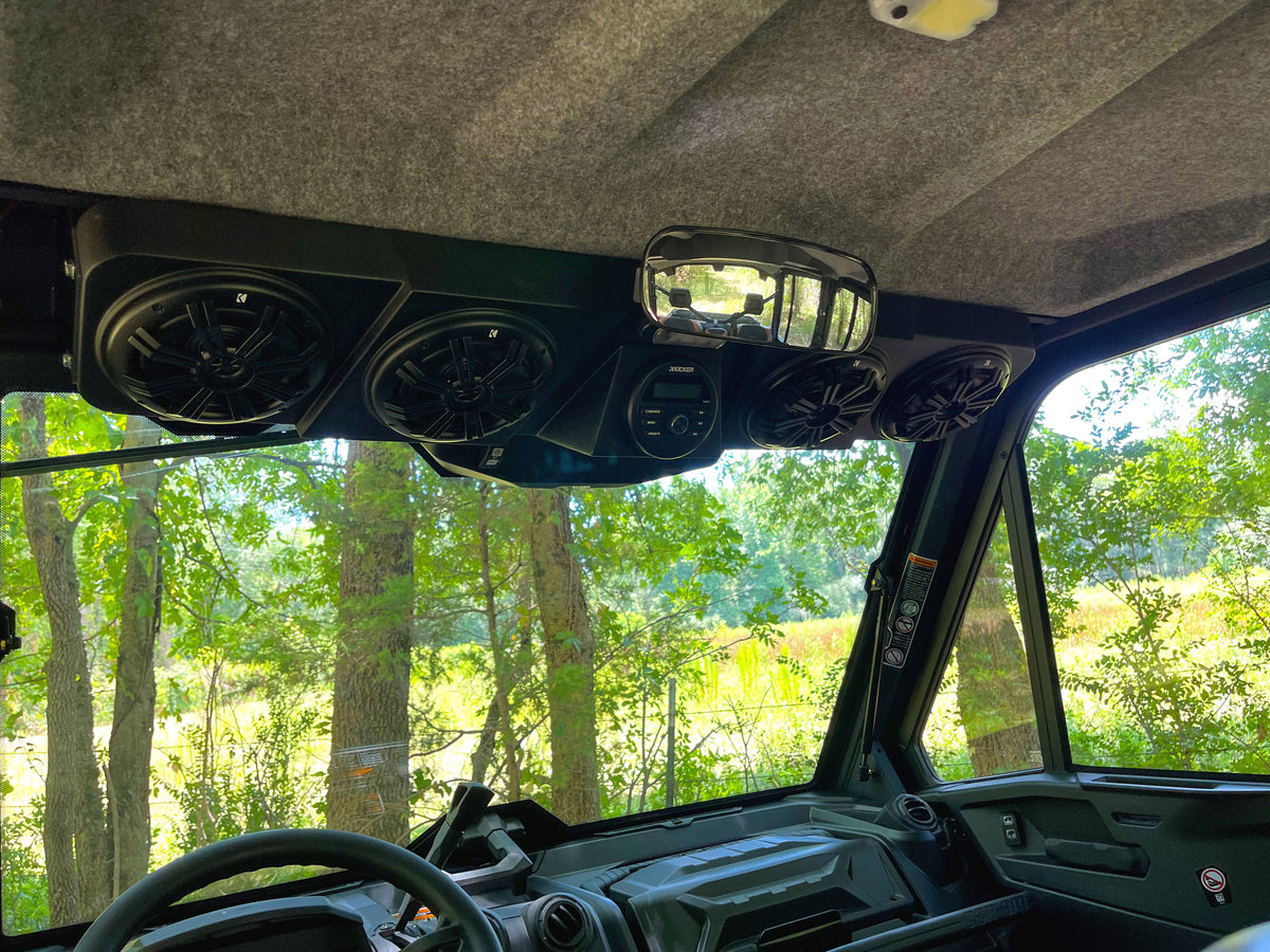 HOPPE HPEL-0108 Audio Mini Marine Audio System for ATV/UTV with Bluetooth and RGB LED Speakers