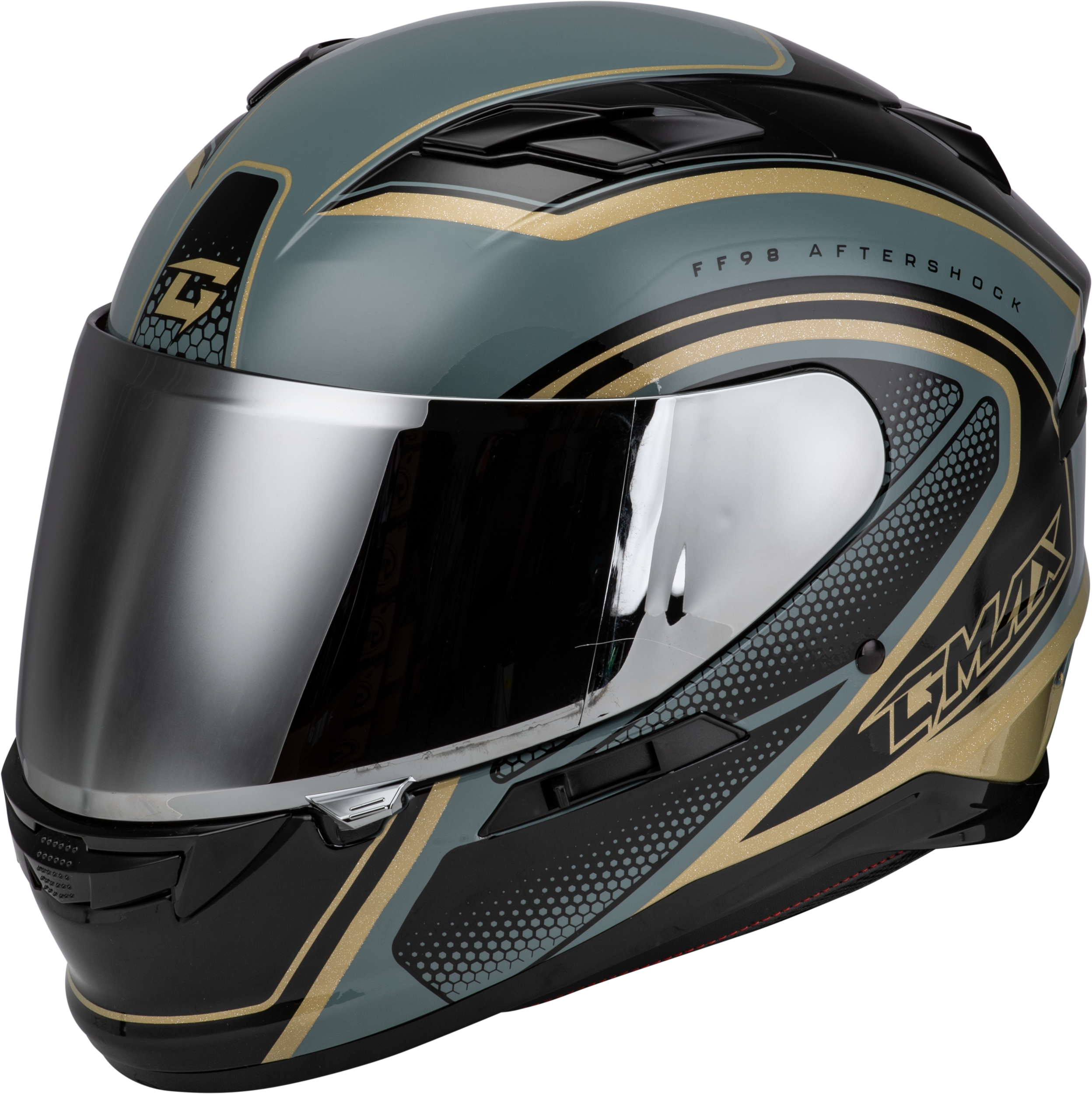 GMAX FF-98 Aftershock Full-Face Helmet with Integrated LED Rear Light ...