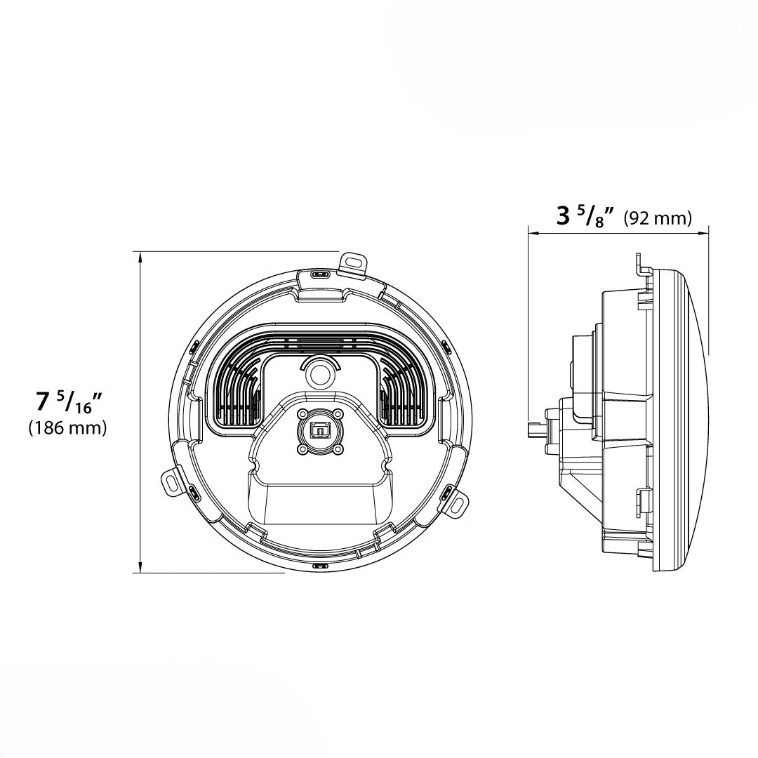 KOSO 28-61024 7-inch Zenith LED Headlight with H4 Plug for Harley Davidson Motorcycles