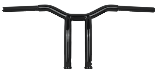 Burly Brand Dominator Raked Handlebars 10 Inch Black for Harley Davidson V-Twin Models