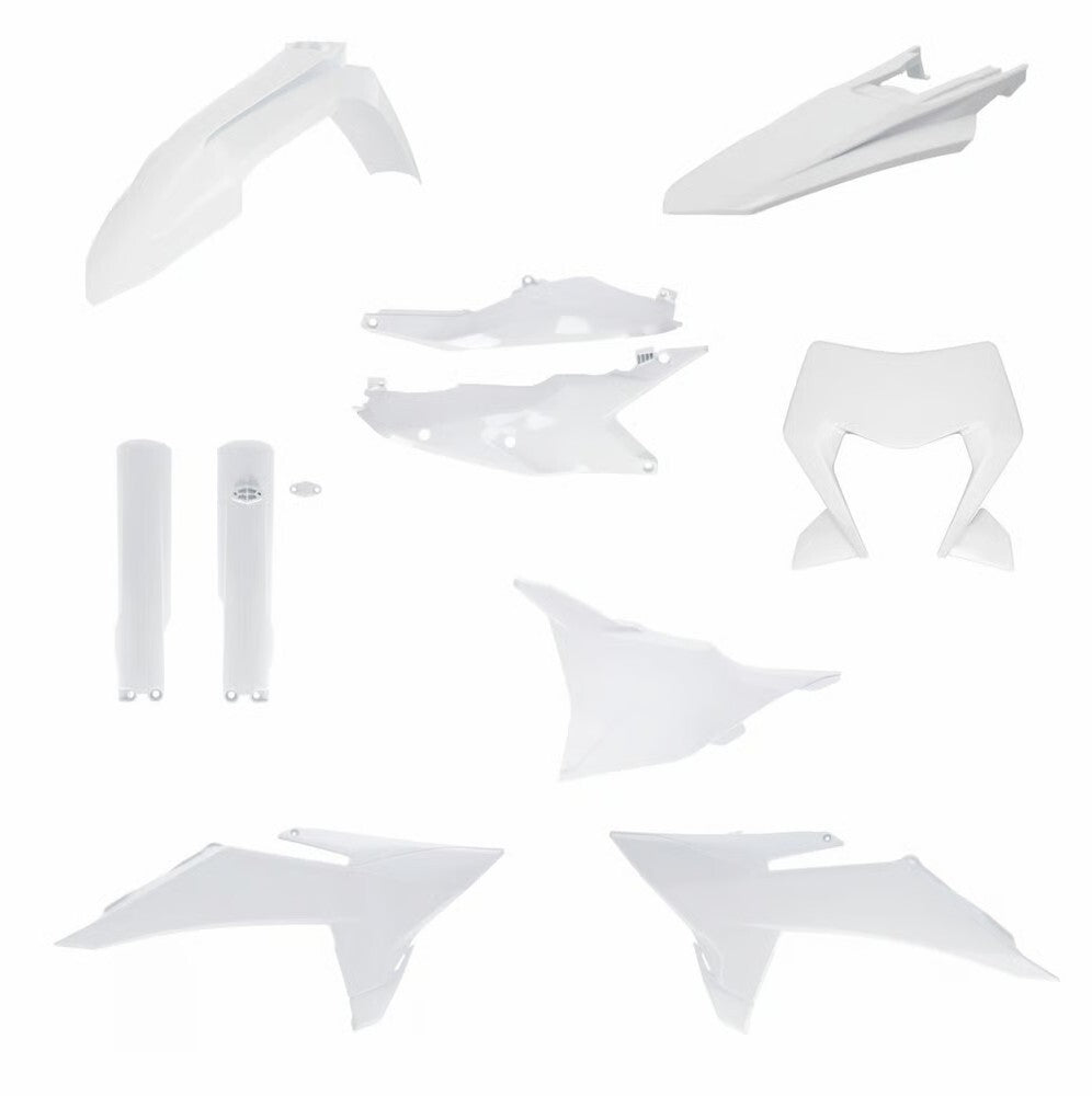 ACERBIS Full Plastic Kit for Offroad Motorcycles – White, Part 2988060002