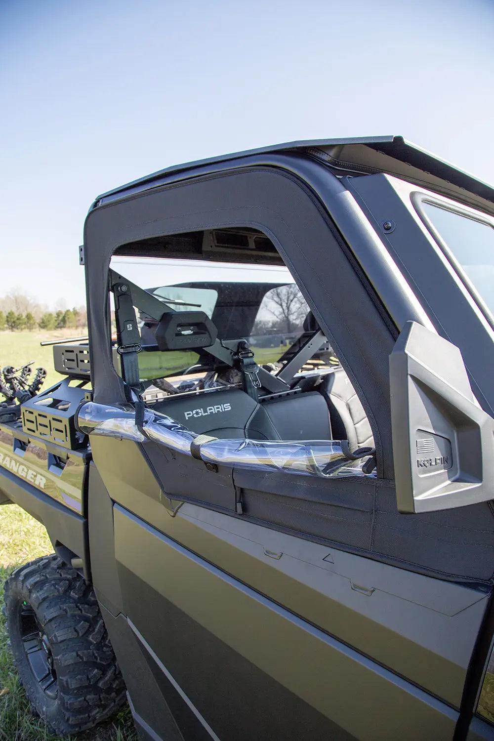 KOLPIN Front Upper Soft Doors for ATV/UTV – Easy Install, Multi-Point Mounting, Automotive-Style Handles