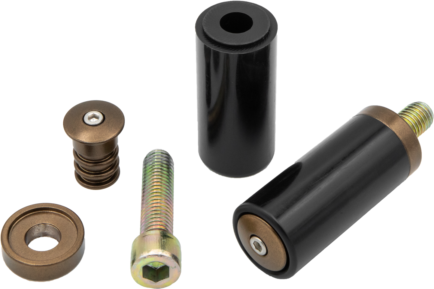 SANTORO FABWORX Crash Bar Extreme Chacho Bronze Flh/Flt – Replacement Sliders with Anodized Bezel and Hardware Upgrade