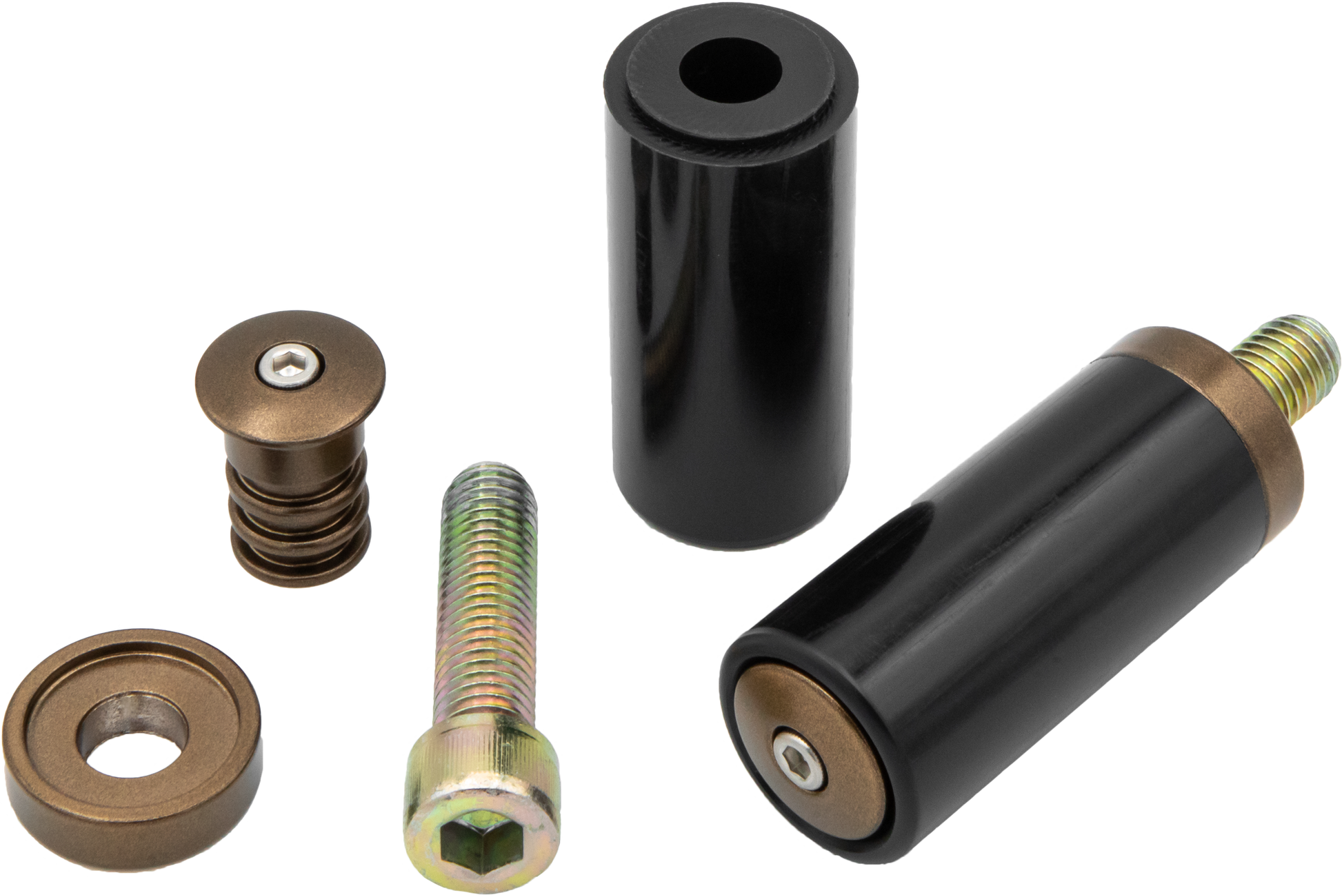 SANTORO FABWORX Crash Bar Extreme Chacho Bronze Flh/Flt – Replacement Sliders with Anodized Bezel and Hardware Upgrade