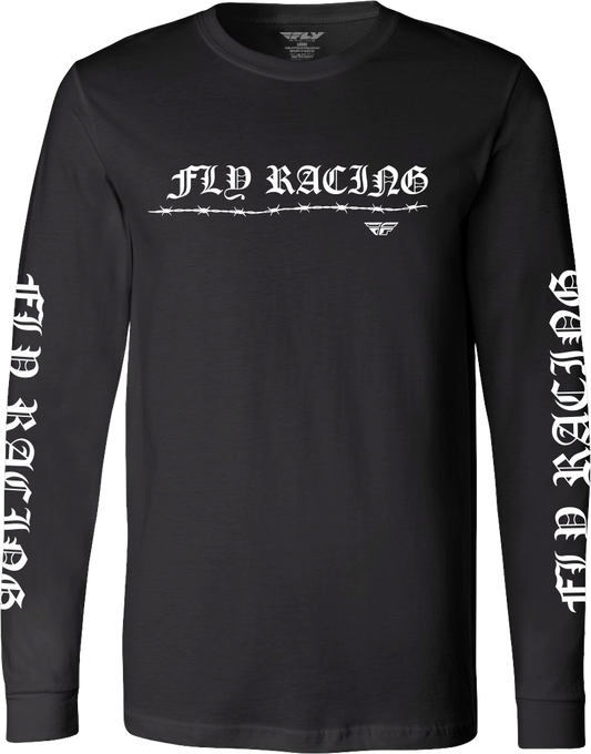 Fly Racing Barbed Wire Long Sleeve Shirt in Black, 2X-Large