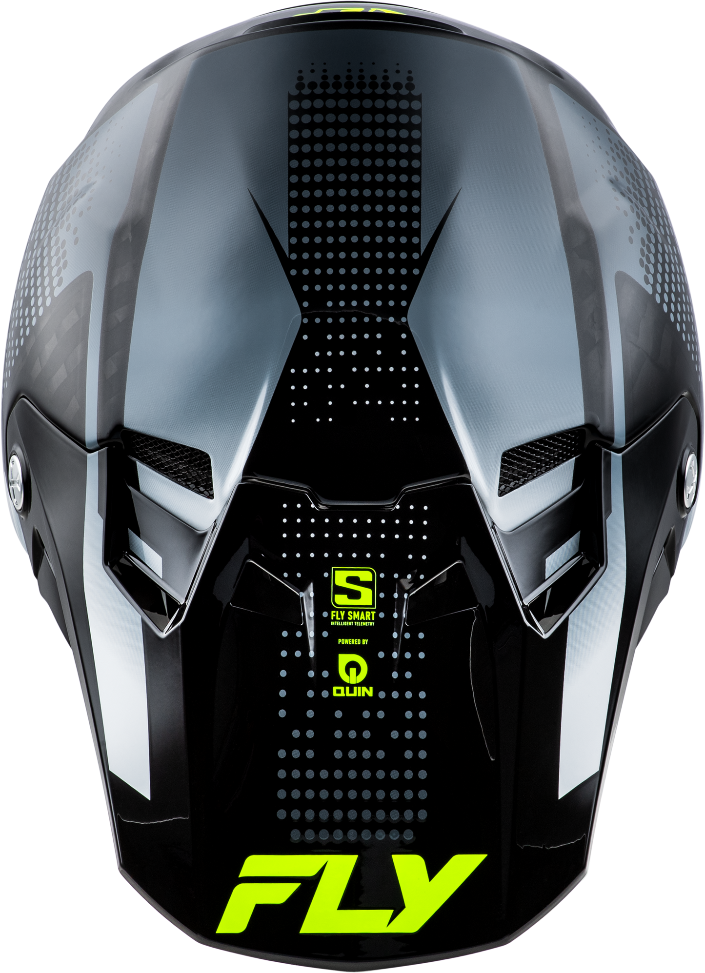 Fly Racing Formula S Carbon Protocol Helmet - Small Offroad Full-Face Helmet in Black Carbon/Grey/Hi-Vis