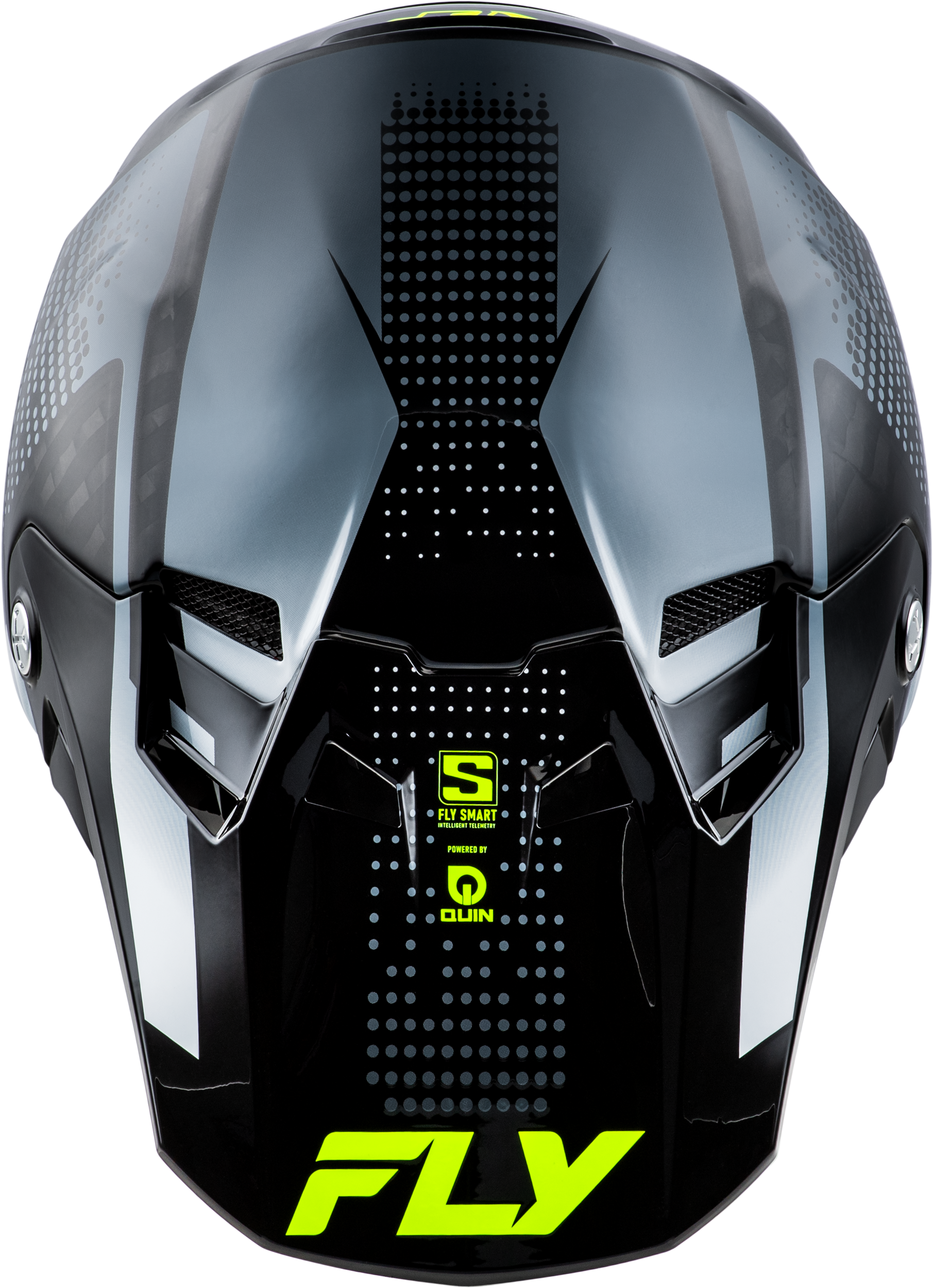 Fly Racing Formula S Carbon Protocol Helmet - Small Offroad Full-Face Helmet in Black Carbon/Grey/Hi-Vis