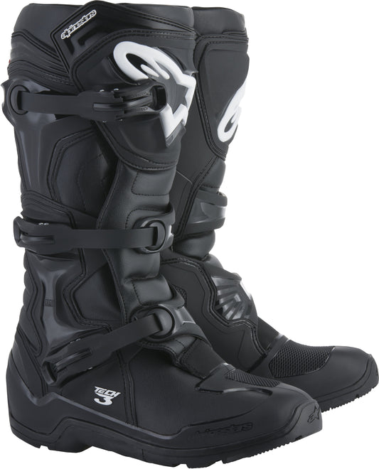 Alpinestars Tech 3 Enduro Boots Black US Size 8 – Off-Road Motorcycle Footwear