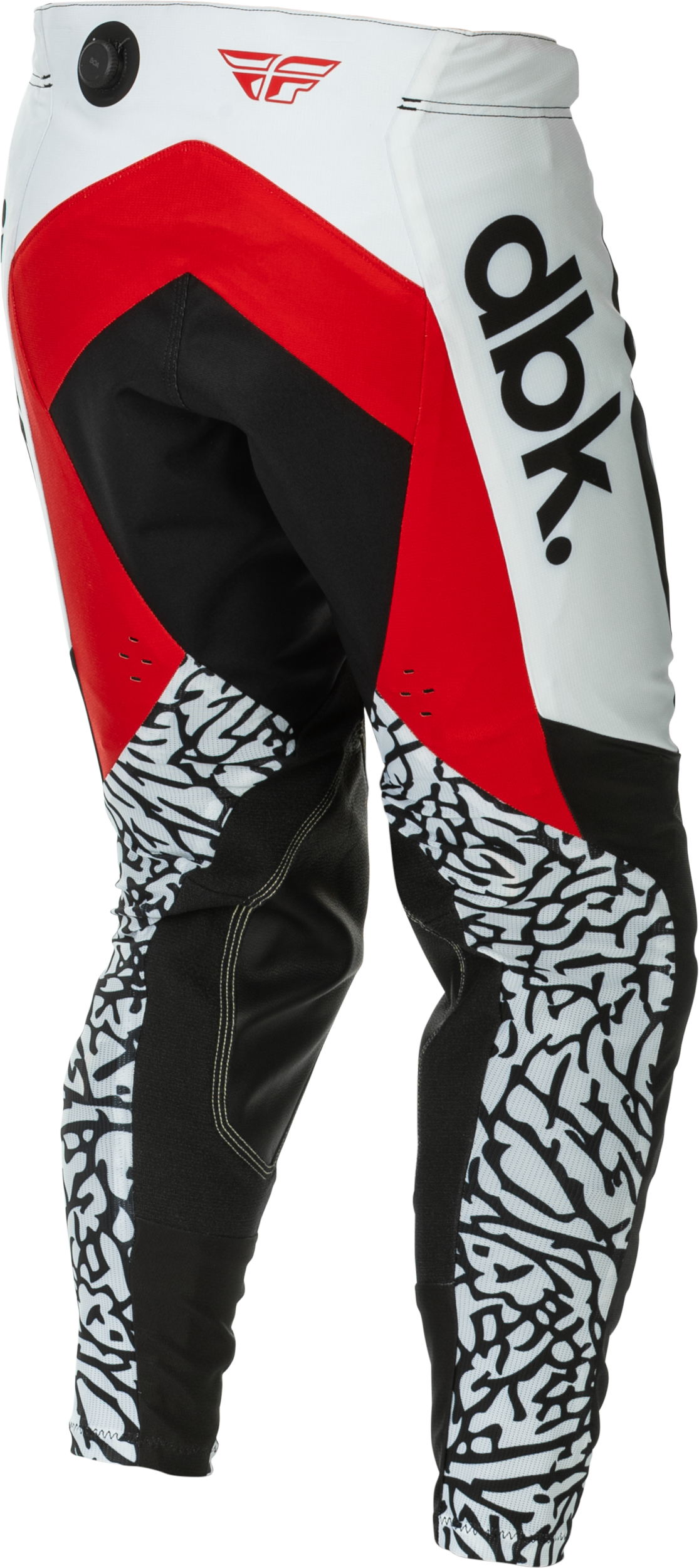 Fly Racing Evolution DST DBK Offroad Pants in Black/White/Red, Size US 38