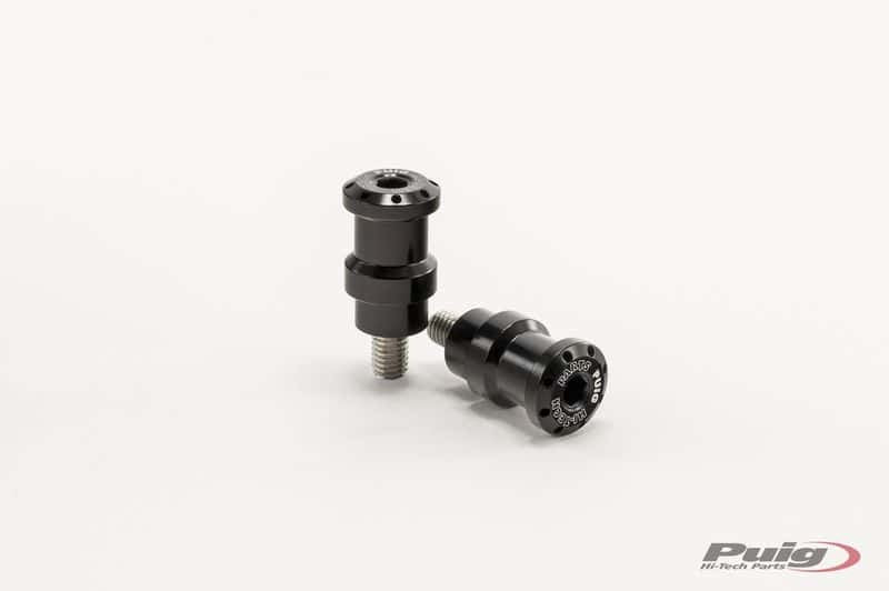 PUIG High-Grade T6 Aluminum Black Swingarm Spools for Honda and BMW Street Bikes