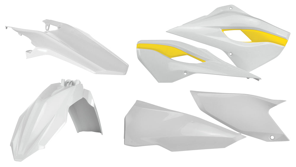 ACERBIS Original Plastic Body Kit for Husqvarna Offroad Motorcycles - White/Yellow
